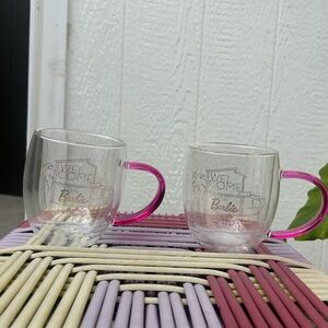 Limited edition Barbie dream house glassware mugs espresso latte set